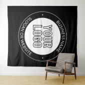 Zakelijke Logo of ontwerp & bewerkbare tekst Sjabl Wandkleed (In Situ (horizontaal))