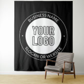 Zakelijke Logo of ontwerp & bewerkbare tekst Sjabl Wandkleed (In situ)