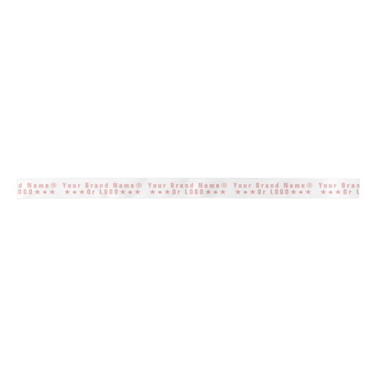 Zakelijke logo of roze tekst Bedrijfsmerk minimaal Satijnen Lint (Voorkant)