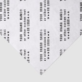 Zakelijke logo of zwarte tekst Bedrijf aangepaste  Tissuepapier (Detail)