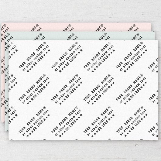 Zakelijke logo of zwarte tekst Bedrijf aangepaste  Tissuepapier