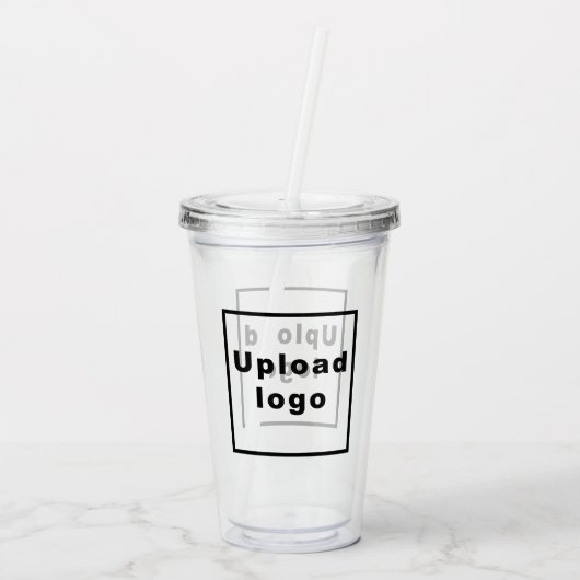 Zakelijke Logo op Acryl Tumbler Acryl Drinkbeker (Achterkant)