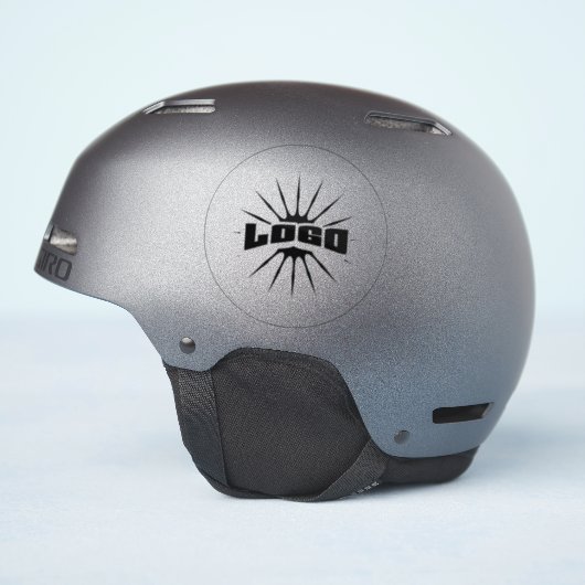 Zakelijke Logo op Clear Vinyl Circle Company Helme Sticker (Helm Zijkant)