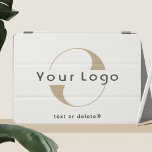 Zakelijke logo op Gebroken wit, Professioneel Bedr iPad Mini Cover<br><div class="desc">Aangepaste logo op minimale schone iPAD Cover. Voeg je logo en tekst toe.</div>
