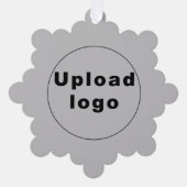 Zakelijke Logo op grijs sneeuwvlok vorm papier Ornament Kaart (Voorkant)