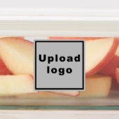 Zakelijke Logo op grijs vierkant plaketiket Labels (Aangebracht)