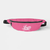 Zakelijke logo op Hot pink, Promotie Crossbody Heuptasje (Voorkant)