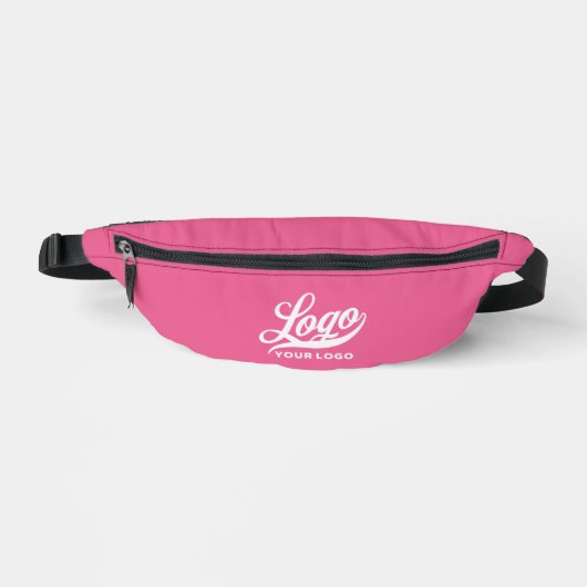 Zakelijke logo op Hot pink, Promotie Crossbody Heuptasje (Voorkant)