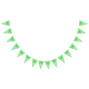 Zakelijke Logo op lichtgroene driehoek Vlaggetjes