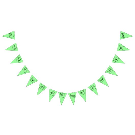 Zakelijke Logo op lichtgroene driehoek Vlaggetjes (Alle)