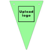 Zakelijke Logo op lichtgroene driehoek Vlaggetjes (Eerste vlag)