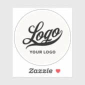 Zakelijke Logo op off White Circle Company Helmet Sticker (Vel)