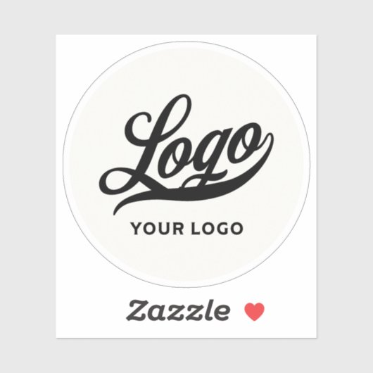 Zakelijke Logo op off White Circle Company Helmet Sticker (Vel)