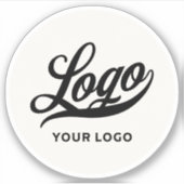 Zakelijke Logo op off White Circle Company Helmet Sticker (Voorkant)