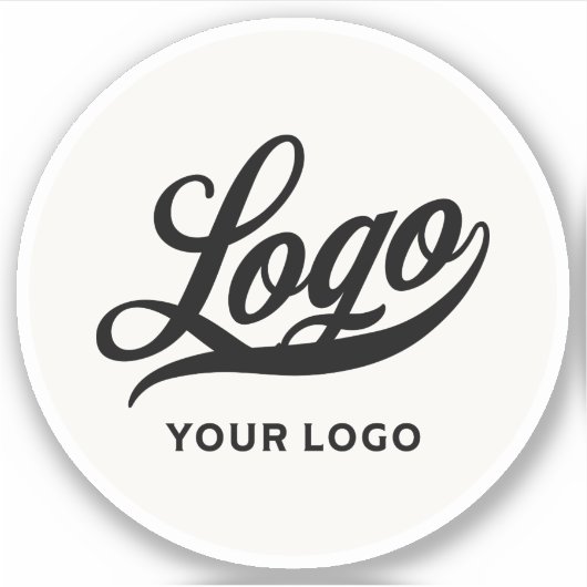 Zakelijke Logo op off White Circle Company Helmet Sticker (Voorkant)