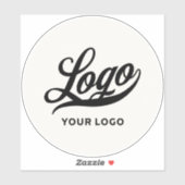 Zakelijke Logo op off White Circle Company-laptop Sticker (Vel)