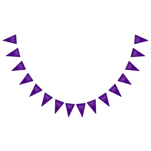 Zakelijke Logo op Paarse Driehoek Bunting Banner (Alle)