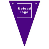Zakelijke Logo op Paarse Driehoek Bunting Banner (Tweede vlag)