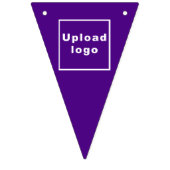 Zakelijke Logo op Paarse Driehoek Bunting Banner (Eerste vlag)