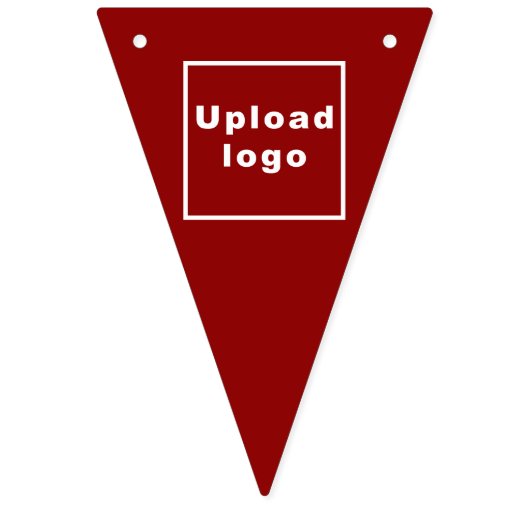 Zakelijke Logo op Rode Driehoek Bunting Banner (Derde vlag)