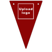 Zakelijke Logo op Rode Driehoek Bunting Banner (Tweede vlag)