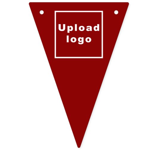 Zakelijke Logo op Rode Driehoek Bunting Banner (Tweede vlag)