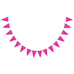 Zakelijke Logo op Roze Driehoek Bunting Banner
