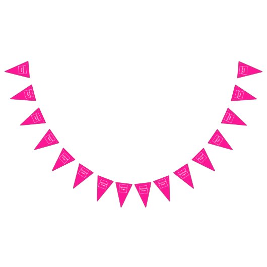 Zakelijke Logo op Roze Driehoek Bunting Banner (Alle)