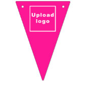 Zakelijke Logo op Roze Driehoek Bunting Banner (Tweede vlag)