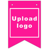 Zakelijke Logo op Roze Swallowtail Bunting Banner (Tweede vlag)