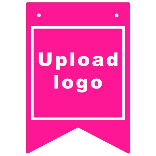 Zakelijke Logo op Roze Swallowtail Bunting Banner (Tweede vlag)