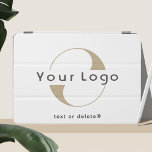 Zakelijke logo op Schoon wit, Professioneel Bedrij iPad Mini Cover<br><div class="desc">Aangepaste logo op minimale schone iPAD Cover. Voeg je logo en tekst toe.</div>