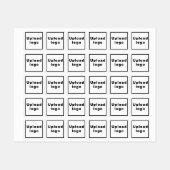 Zakelijke Logo op vierkante kleding label (Vel)