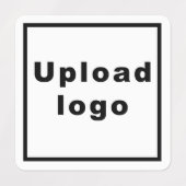 Zakelijke Logo op vierkante kleding label (Design 1)