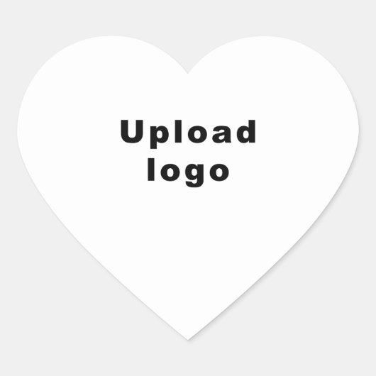 Zakelijke Logo op White Heart Shape Sticker (Voorkant)
