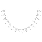 Zakelijke Logo op witte driehoek Bunting Banner (Alle)