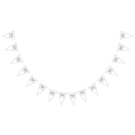 Zakelijke Logo op witte driehoek Bunting Banner (Alle)