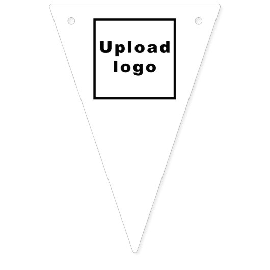 Zakelijke Logo op witte driehoek Bunting Banner (Tweede vlag)