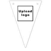 Zakelijke Logo op witte driehoek Bunting Banner (Eerste vlag)