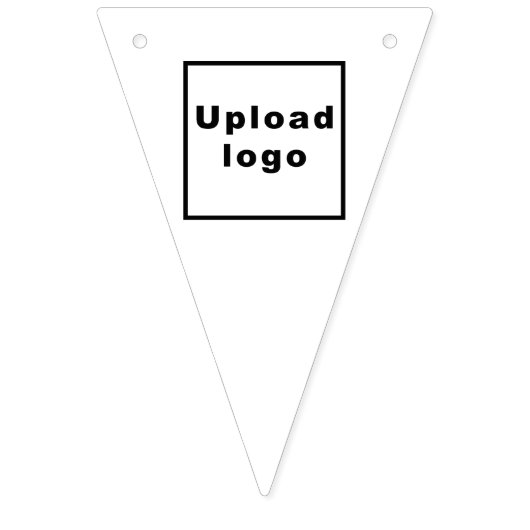Zakelijke Logo op witte driehoek Bunting Banner (Eerste vlag)