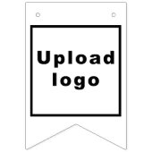Zakelijke Logo op Witte Swallowtail Bunting Banner (Eerste vlag)