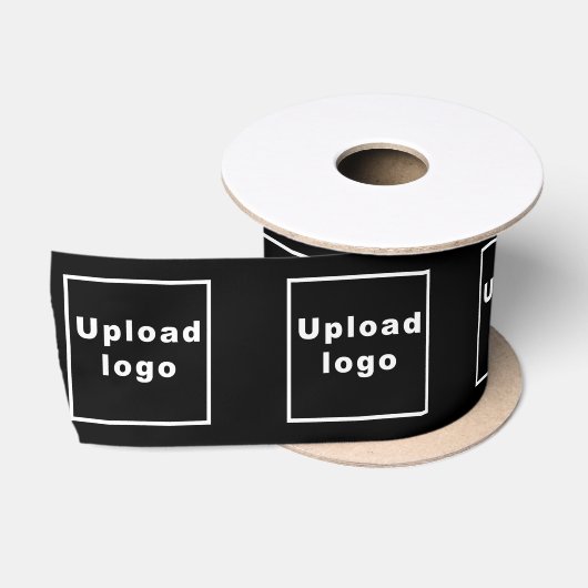 Zakelijke Logo op zwart lint (Spoel)