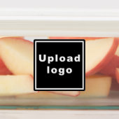 Zakelijke Logo op zwart-vierkant etiket met kleefm Labels (Aangebracht)