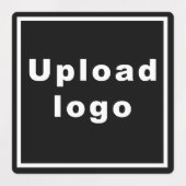 Zakelijke Logo op zwart-vierkant etiket met kleefm Labels (Design 1)