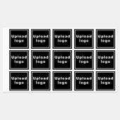 Zakelijke Logo op zwart-vierkant etiket met kleefm Labels (Vel)