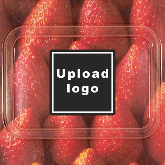 Zakelijke Logo op zwart-vierkant etiket met kleefm Labels