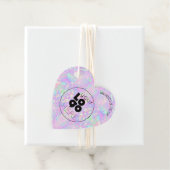 Zakelijke Logo Opal Iridescent Heart Shape Hang La Bedankjes Labels (In situ)