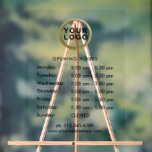 Zakelijke Logo openingstijden Acryl Bord (Neutraal)