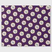 Zakelijke Logo Paarse White Gold Elegant Patroon Cadeaupapier (Vlak)