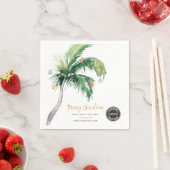 Zakelijke Logo palmboom, prettig kerstpapier Servet (Insitu)